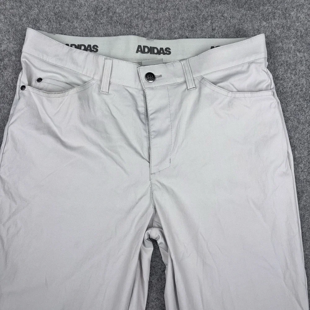 Adidas Performance Pants Mens 32x30 (Fits 32x27) Gray Golf Athletic Stretch EUC
